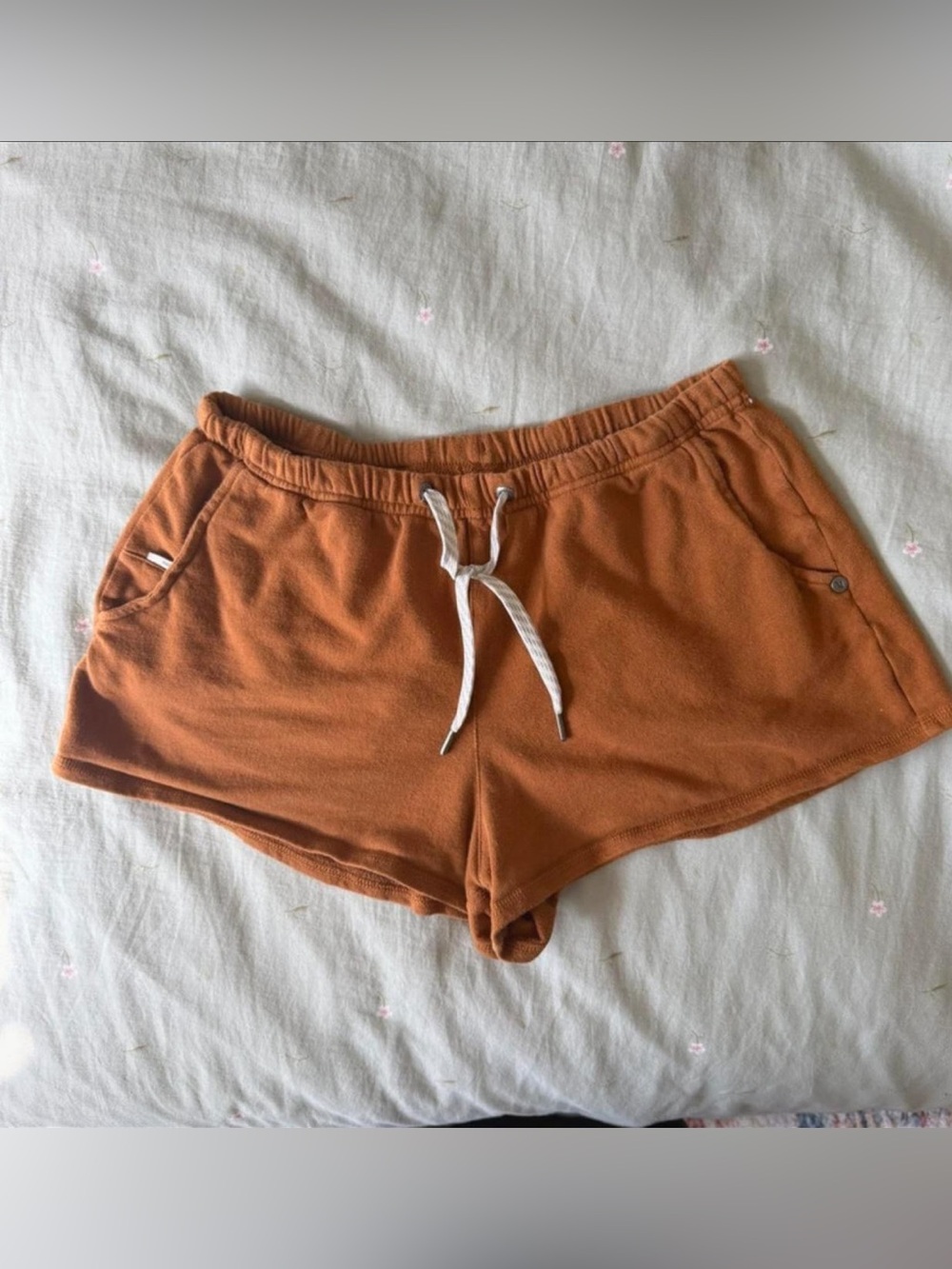 Vuori Rust Orange Terry Athletic Shorts